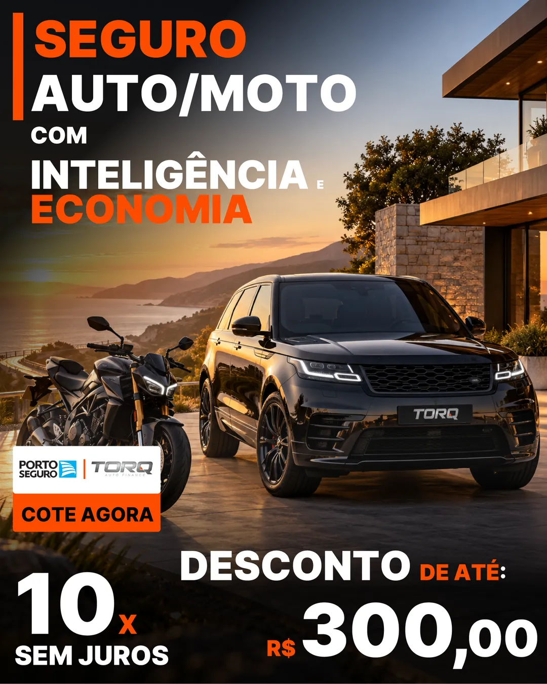 Seguro Auto e Moto com Inteligência e Economia.
Em 10X Sem Juros e Desconto da até R$ 300,00